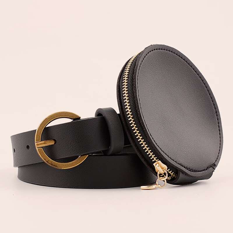 

Metal Buckle Belt, Black