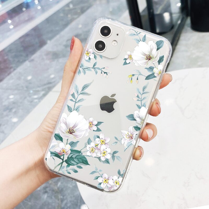 

Clear Floral Phone Case, Multicolor
