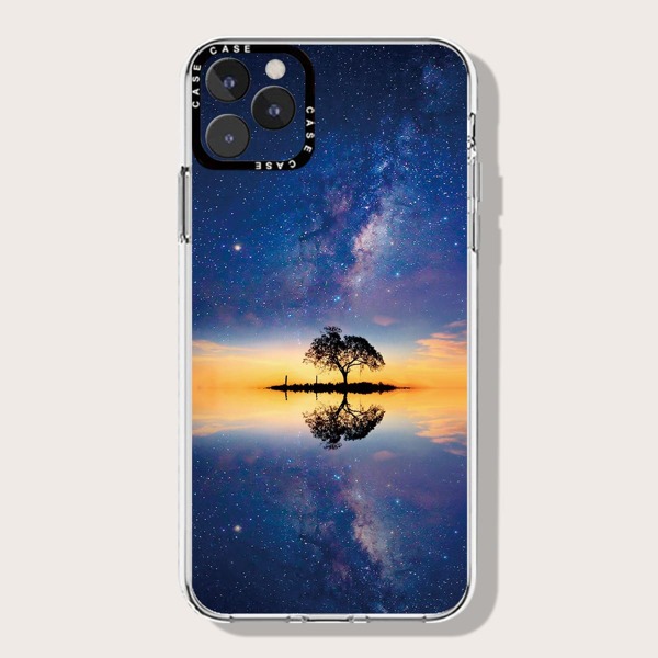 

Tree Pattern Phone Case, Blue