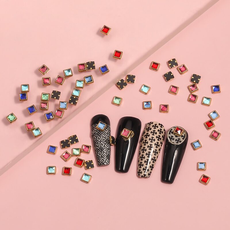 

1pack Geometric Nail Art Decoration, Multicolor