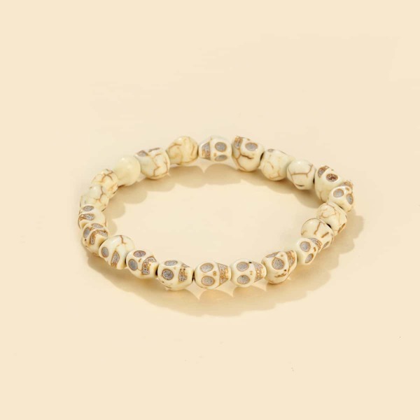 

Stone Beaded Bracelet, White