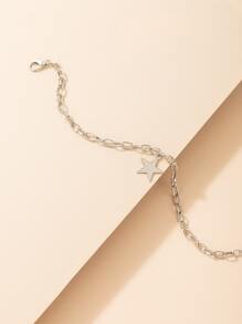 星星吊飾手鍊 - 銀色 - 查看 4