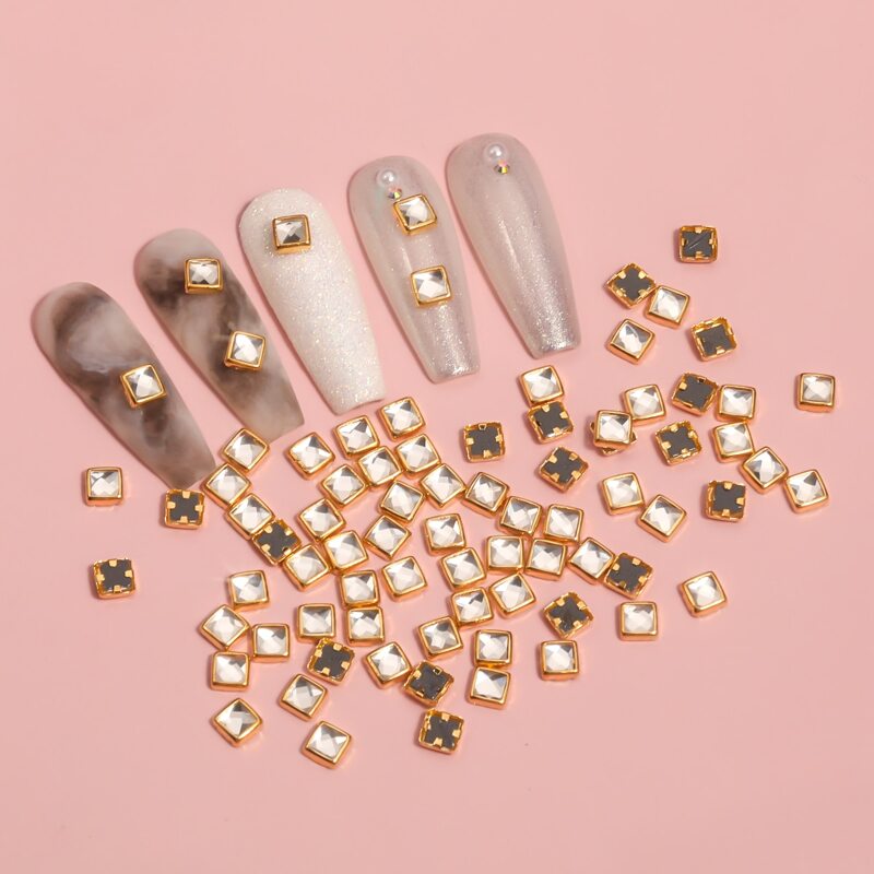 

1pack Geometric Nail Art Decoration, White