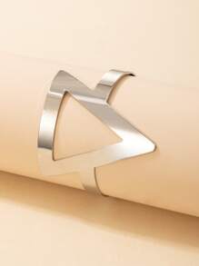 三角形設計手鐲 - 銀色 - 查看 3