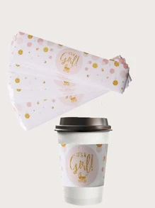 12pcs Baby Shower Party Cup Sticker - Multicolor - View 1