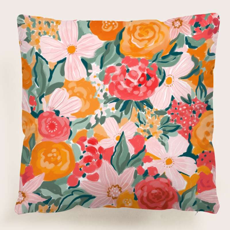 

Floral Cushion Cover Without Filler, Multicolor