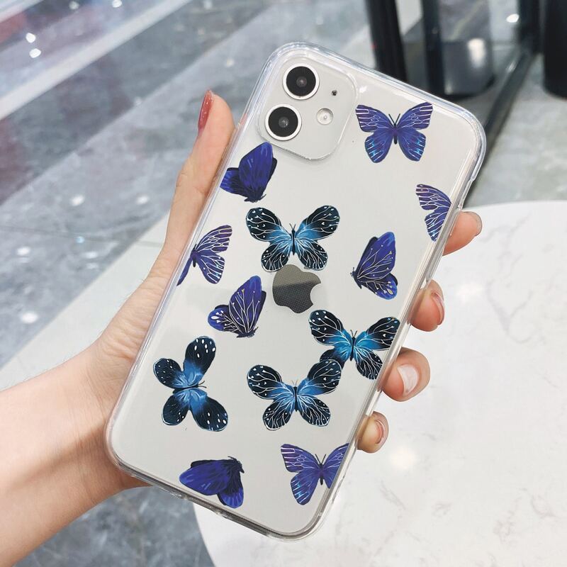 

Butterfly Print Phone Case, Purple