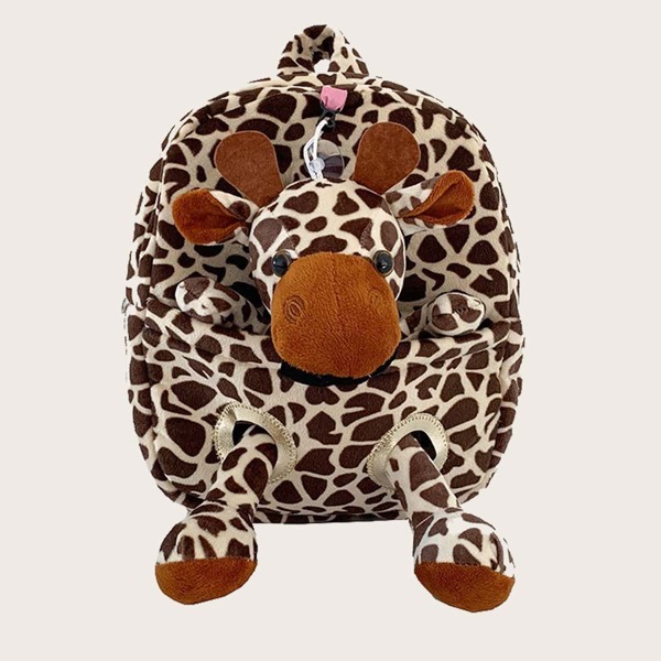 

Kids Cartoon Giraffe Design Backpack, Brown
