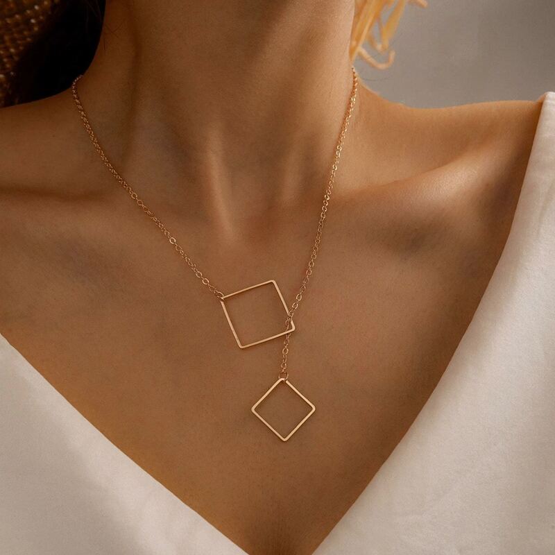 

Geo Pendant Necklace, Gold