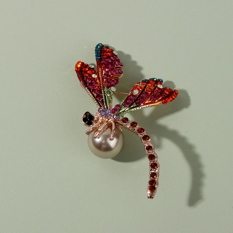 

1pc Rhinestone Brooch, Rose gold