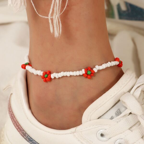 

Girls Bead Decor Anklet, Multicolor