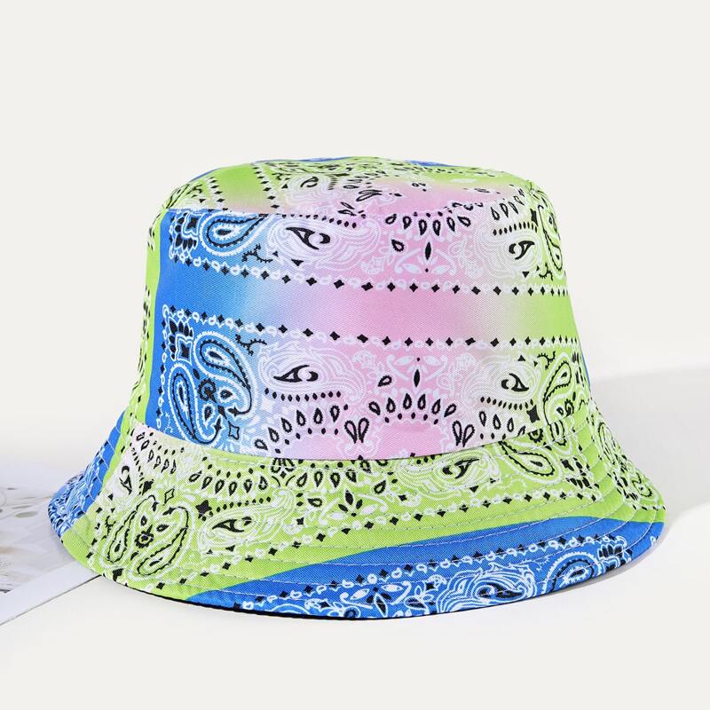 

Paisley Print Bucket Hat, Multicolor