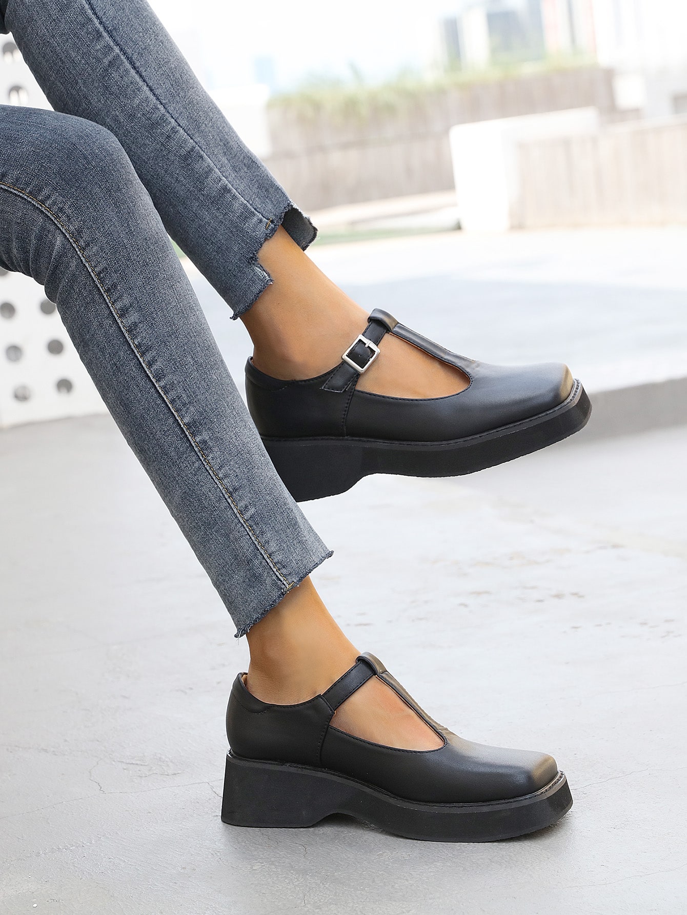 square toe platform mary janes