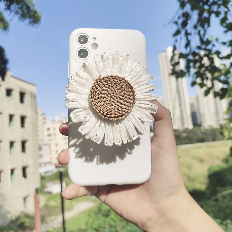 

Floral Decor Phone Case, White