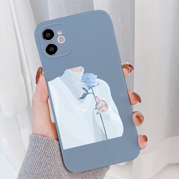 

Figure Graphic Phone Case, Dusty blue