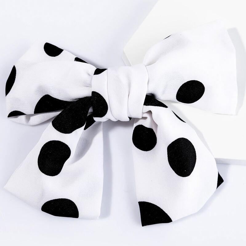Bow Hair Clip, Black and white