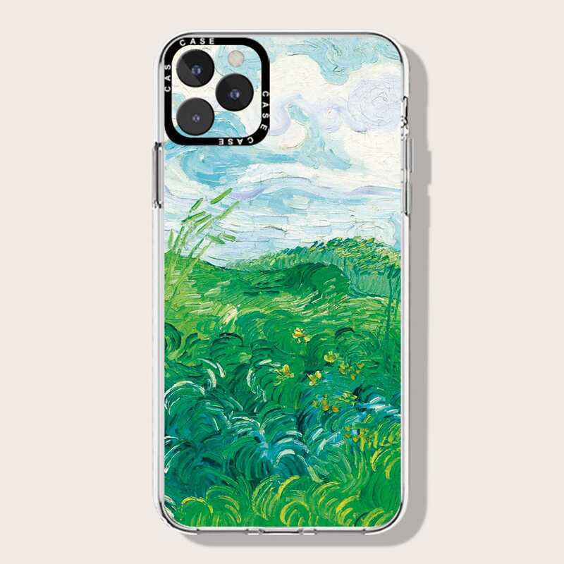 

Field Oil Painting Phone Case, Green