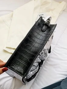 托特包 - 黑與白 - 查看 3