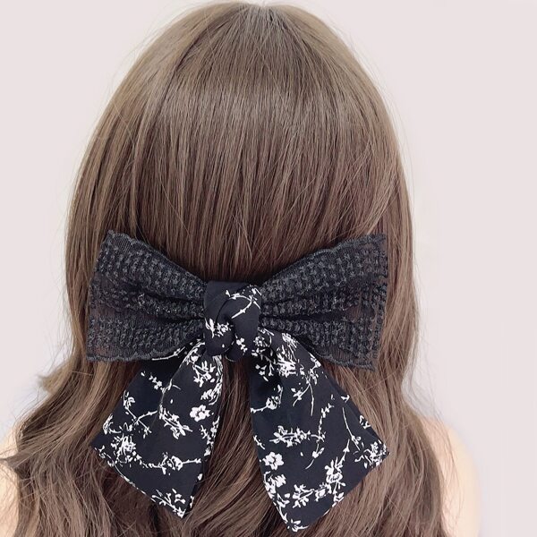 

Bow Decor Hair Clip, Black