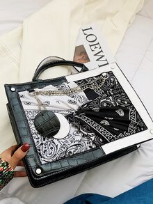 托特包 - 黑與白 - 查看 5