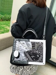 托特包 - 黑與白 - 查看 6