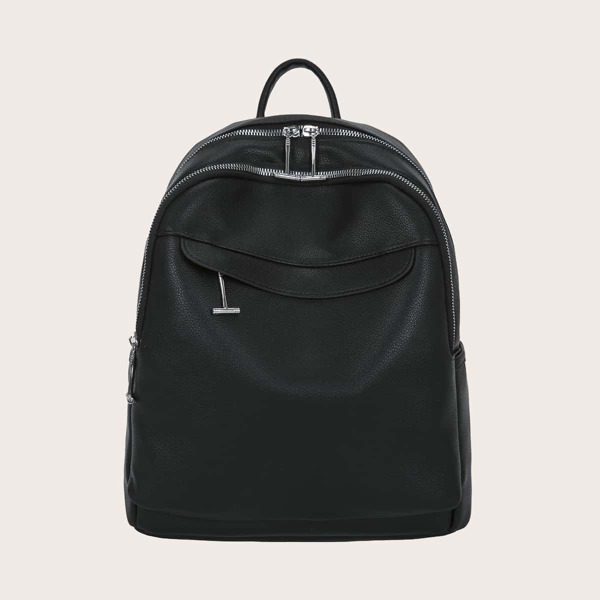 

Pocket Front Backpack, Black