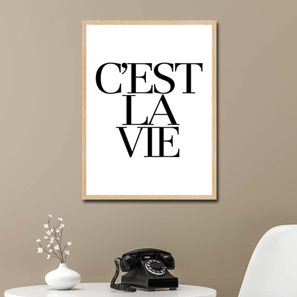 

Letter Graphic Unframed Painting, White