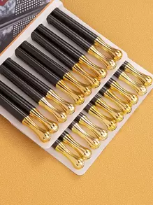 5pairs Plastic Chopsticks Set - Black - View 1