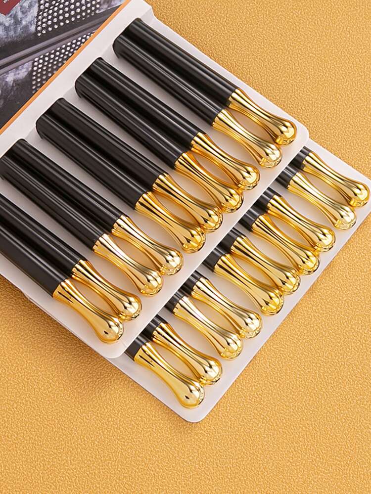 5 pares Palillos plegable - Negro - Añade 1