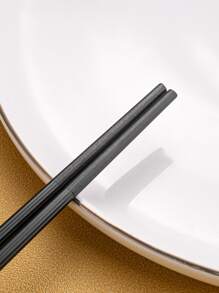 5pairs Plastic Chopsticks Set - Black - View 3