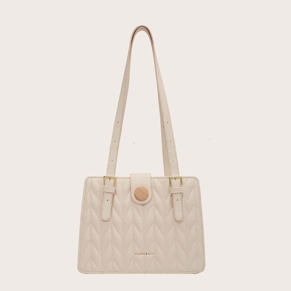 

Quilted Shoulder Bag, Beige