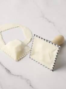 1set Ramandan Square & Triangle Shape Combination 2pcs Wooden Handle Zinc Alloy Dumpling & Noodle Cutter Set, Dumpling & Noodle Cutter 2pcs Set, Zinc Alloy Dumpling Mould, Baking Tool For Home Kitchen - Multicolor - View 5