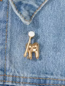 RIINHOO Tooth  Design Brooch - Yellow Gold - View 1