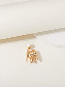 RIINHOO Tooth  Design Brooch - Yellow Gold - View 3
