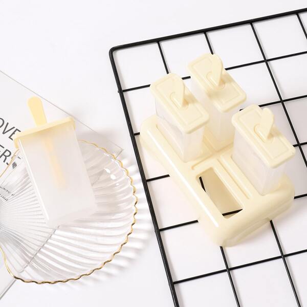 

1pc DIY Popsicle Mold, Beige
