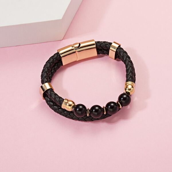 

Bead Decor Bracelet, Black