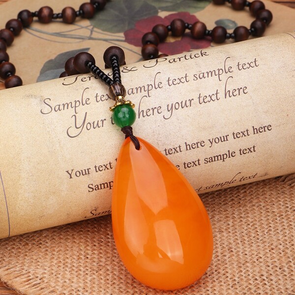 

Water-drop Charm Necklace, Multicolor