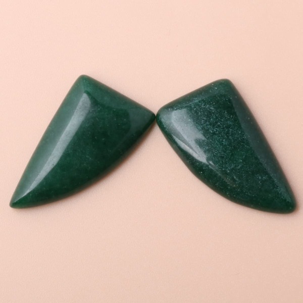 

2pcs Stone DIY Jewelry Accessories, Dark green