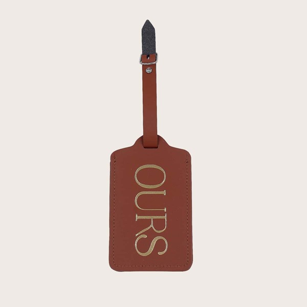

Letter Graphic Luggage Tags, Coffee brown
