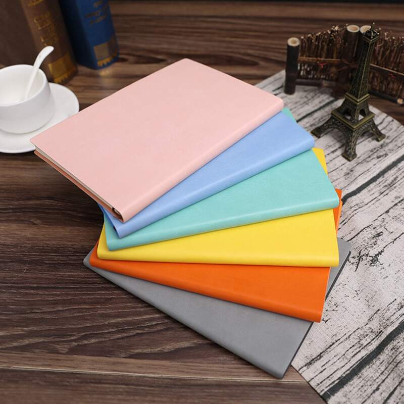 

1pc Plain Cover Random Notebook, Multicolor