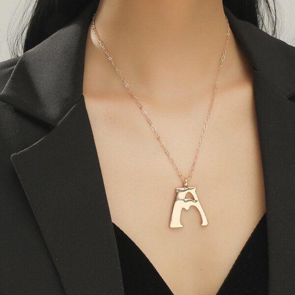 

Letter Pendant Necklace, Gold