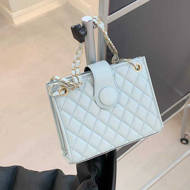 

Quilted Shoulder Bag, Blue