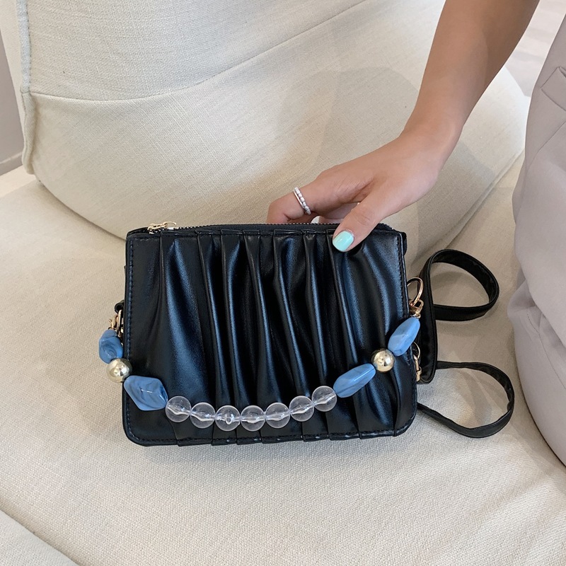 

Ruched Crossbody Bag, Black