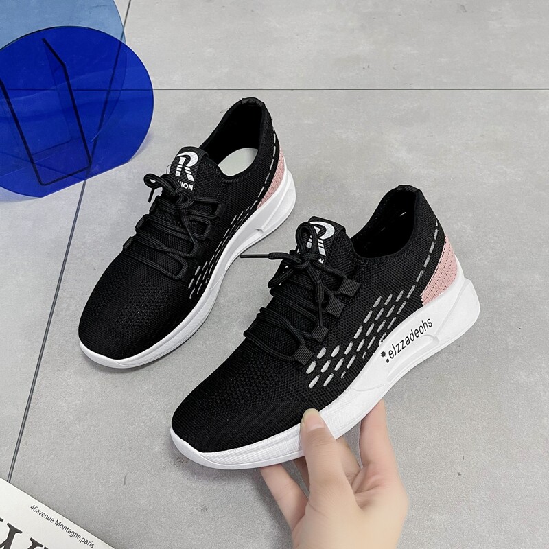 

Lace-up Front Sneakers, Black