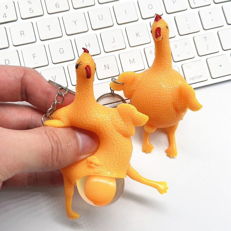 

2pcs Chicken Squeeze Toy, Yellow