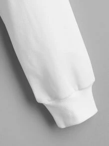 Muchica Sudadera corta con cremallera con capucha - Beis - Ver 4