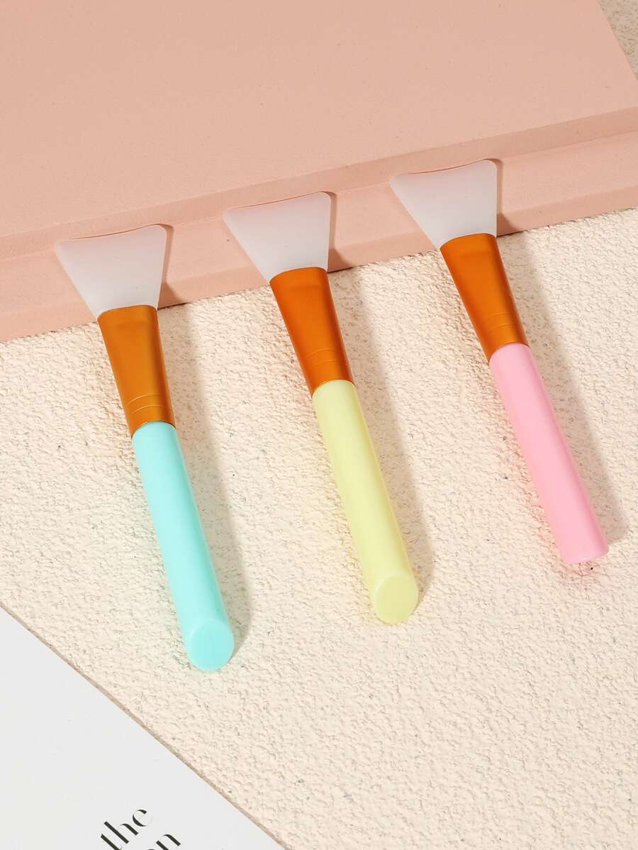 Sheet Brush Makeup Brush Silicone Sheet Brush Mud Film Brush Applicator 3 Packs - Multicolor - View 1