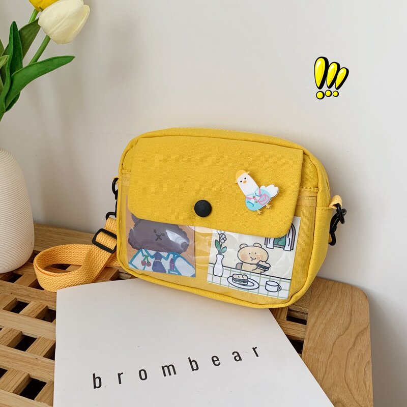 

Canvas Crossbody Bag, Yellow