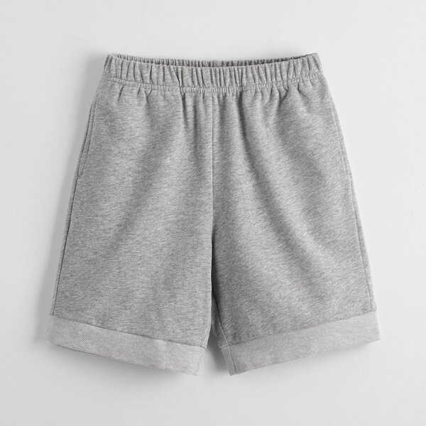 

Boys Elastic Waist Track Shorts, Grey