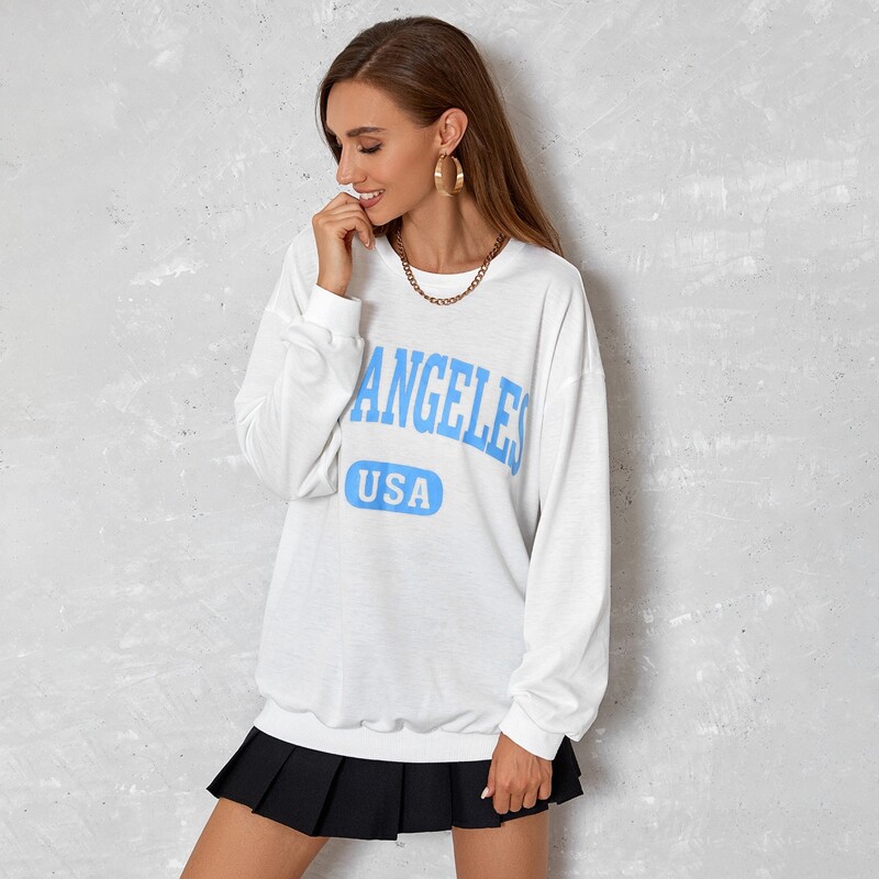 

Letter Graphic Sweatshirt, White